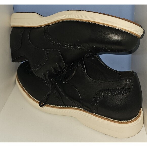 LAOKS Hybrid Brogue Oxford Lace-up Wingtip Dress Shoes Black Men Size 10 - Picture 4 of 11